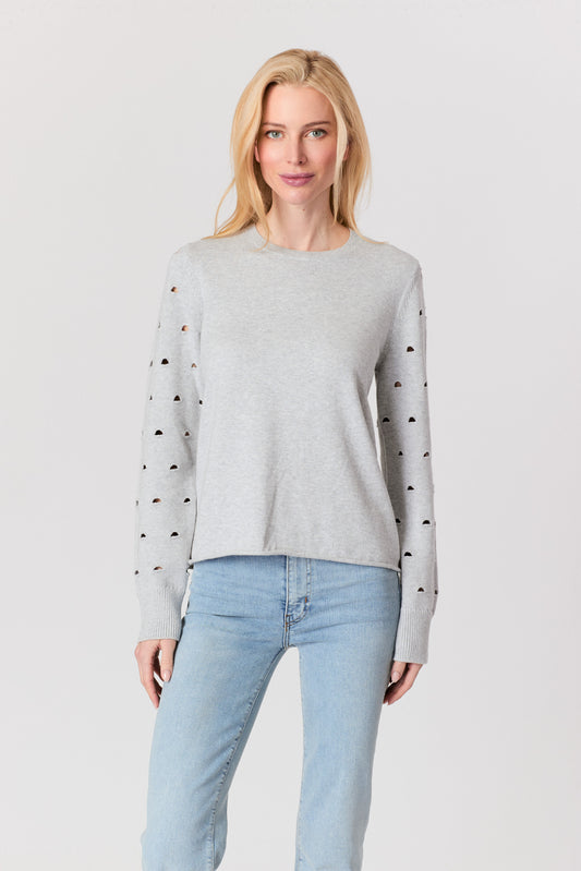 LONG SLEEVE CREW - SILVER GRAY