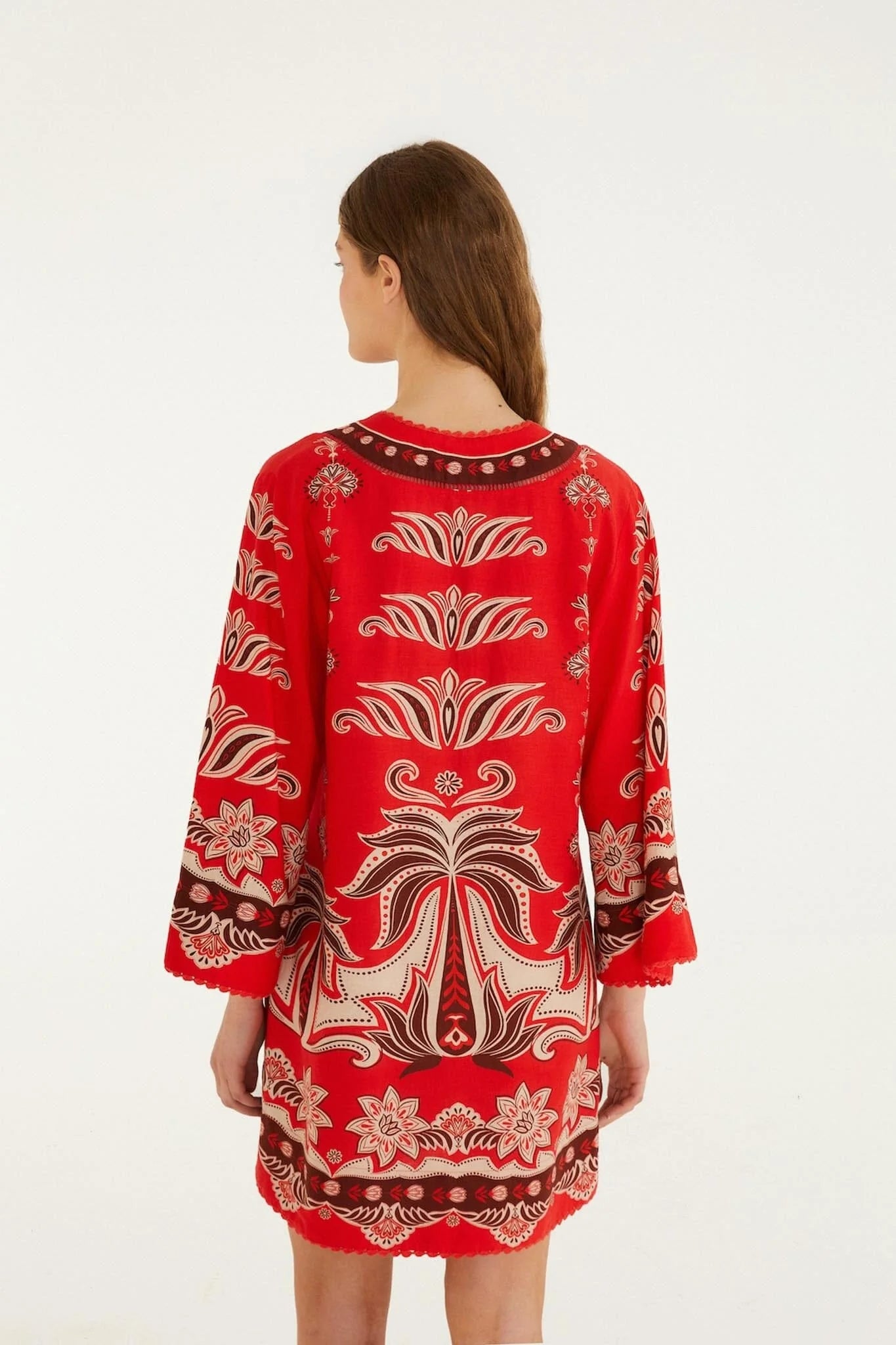 AINIKA GARDEN RED MINI DRESS
