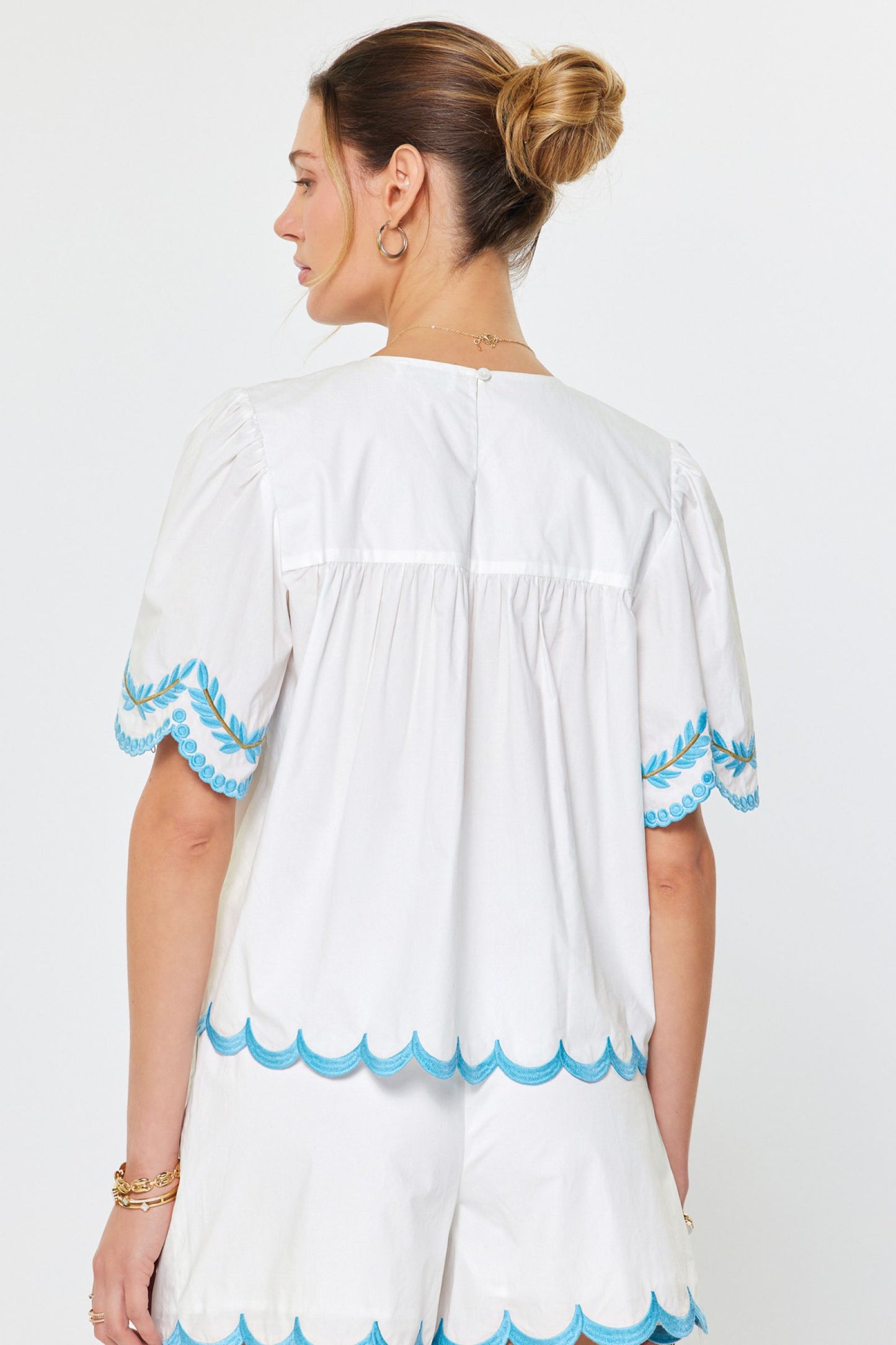 Embroidered Peasant  Blouse