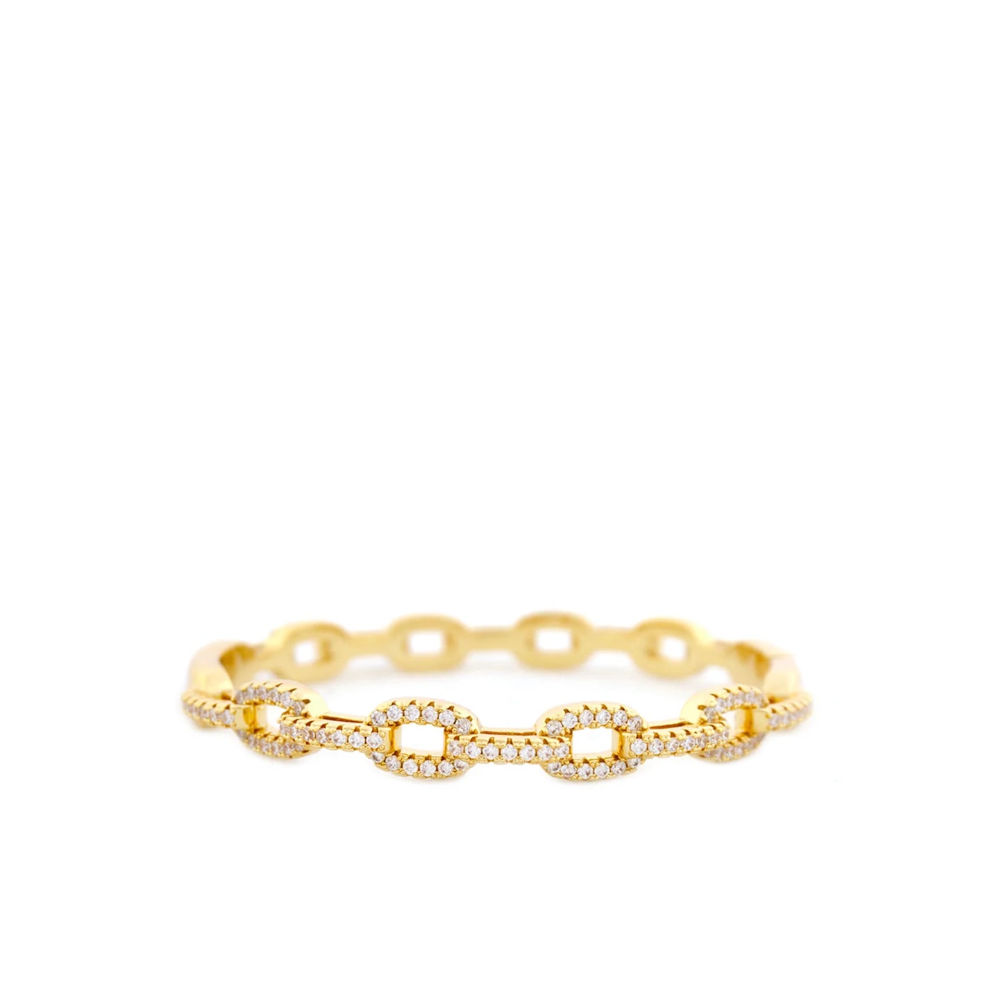 PAVE CZ LINK BANGLE