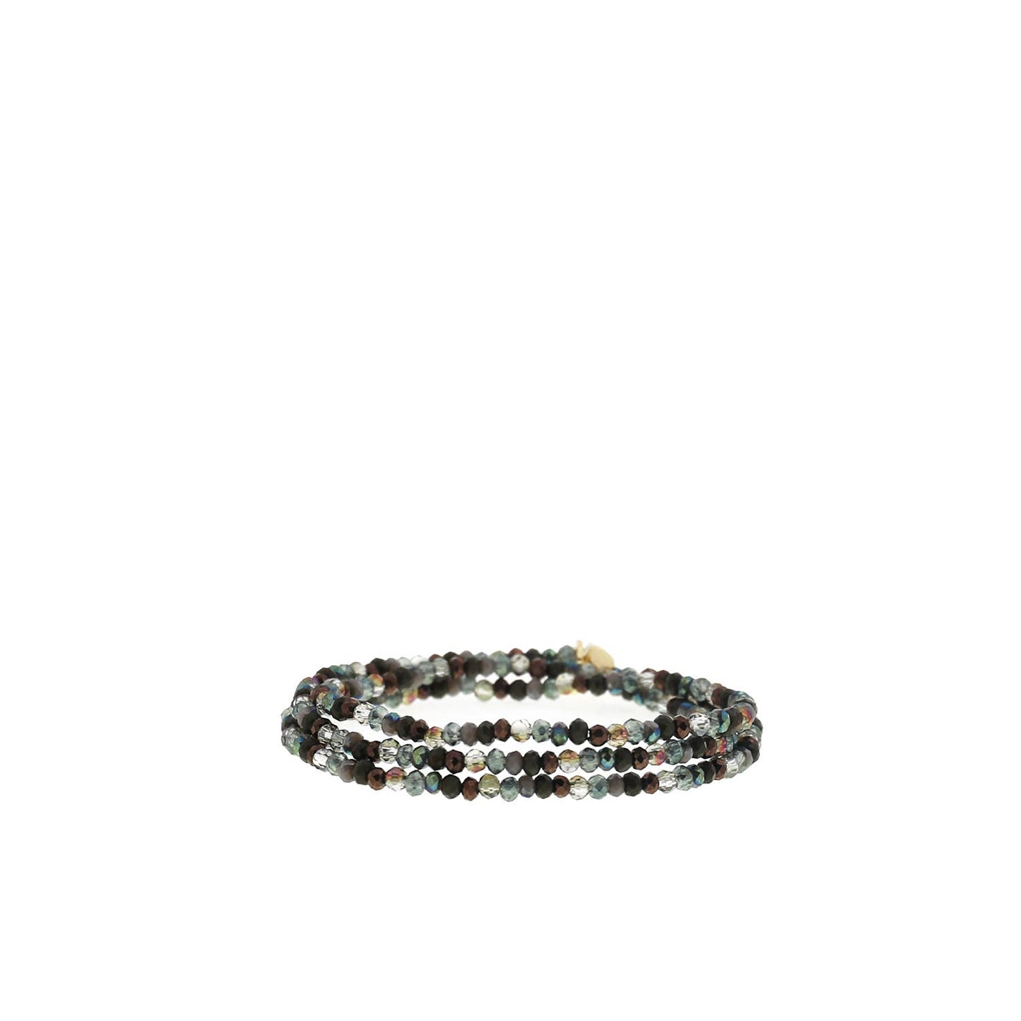 Mini stretch crystal beaded wrap bracelet