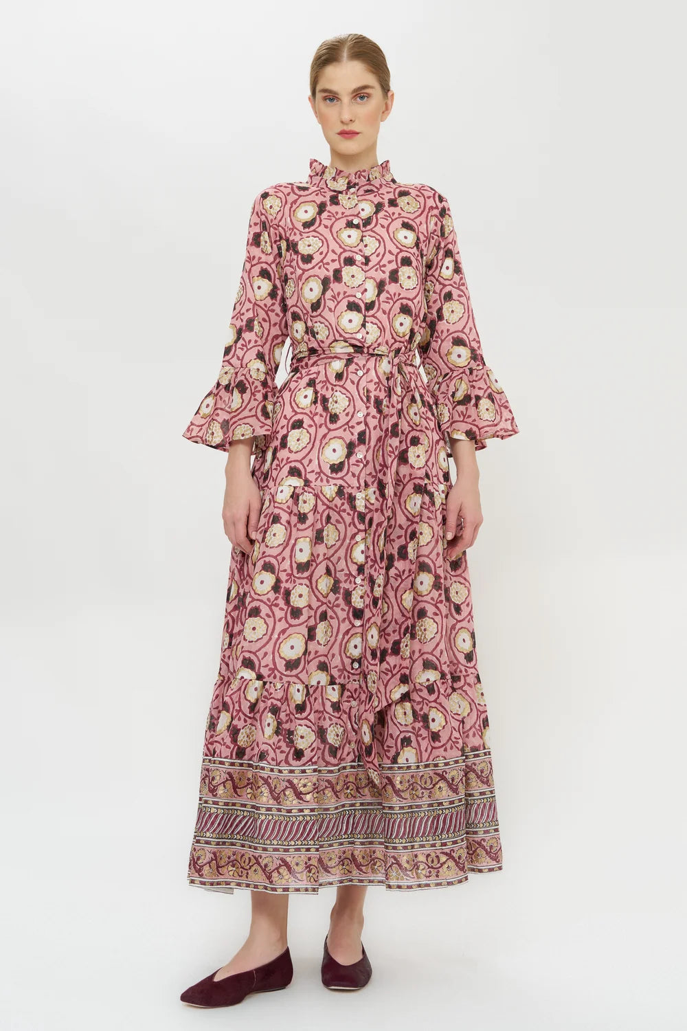 RUFFLE COLLAR BELL MAXI