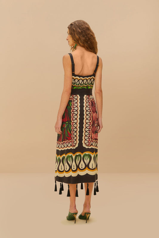 COCONUT TREE FLOW SCARF DRESS