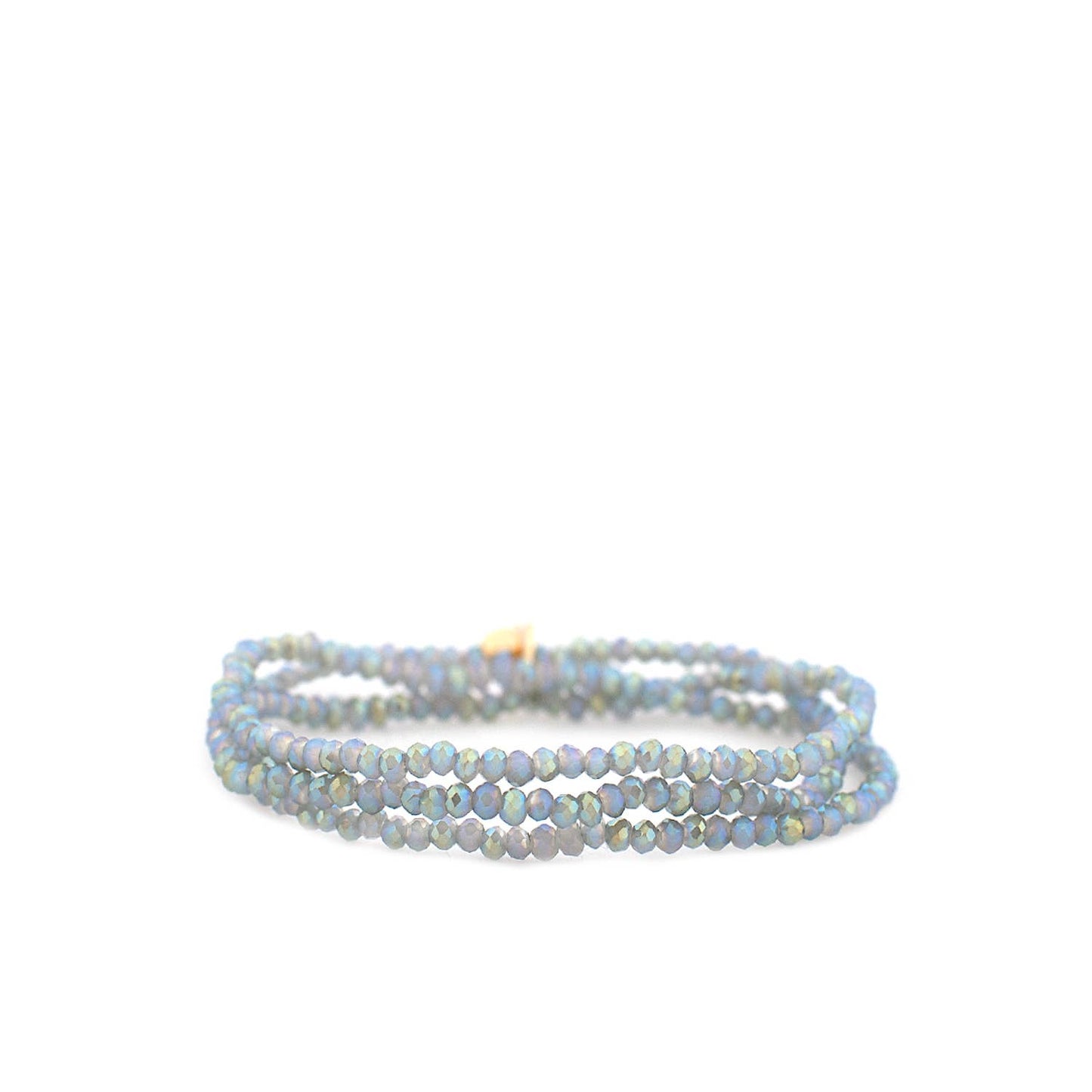 Mini stretch crystal beaded wrap bracelet