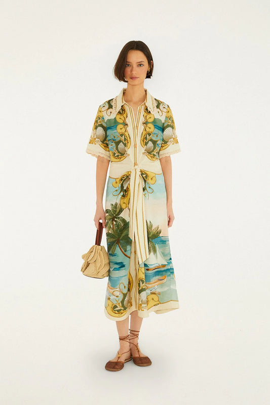 ROYAL SEA MIDI DRESS