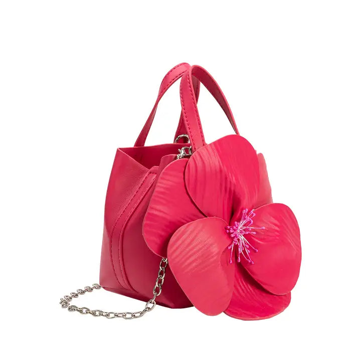 MONROE FLOWER BAG - FUSCHIA
