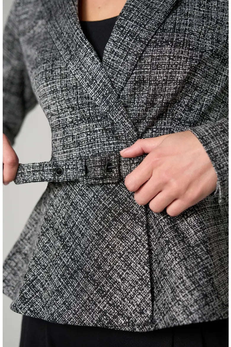 BELTED PEPLUM BLAZER