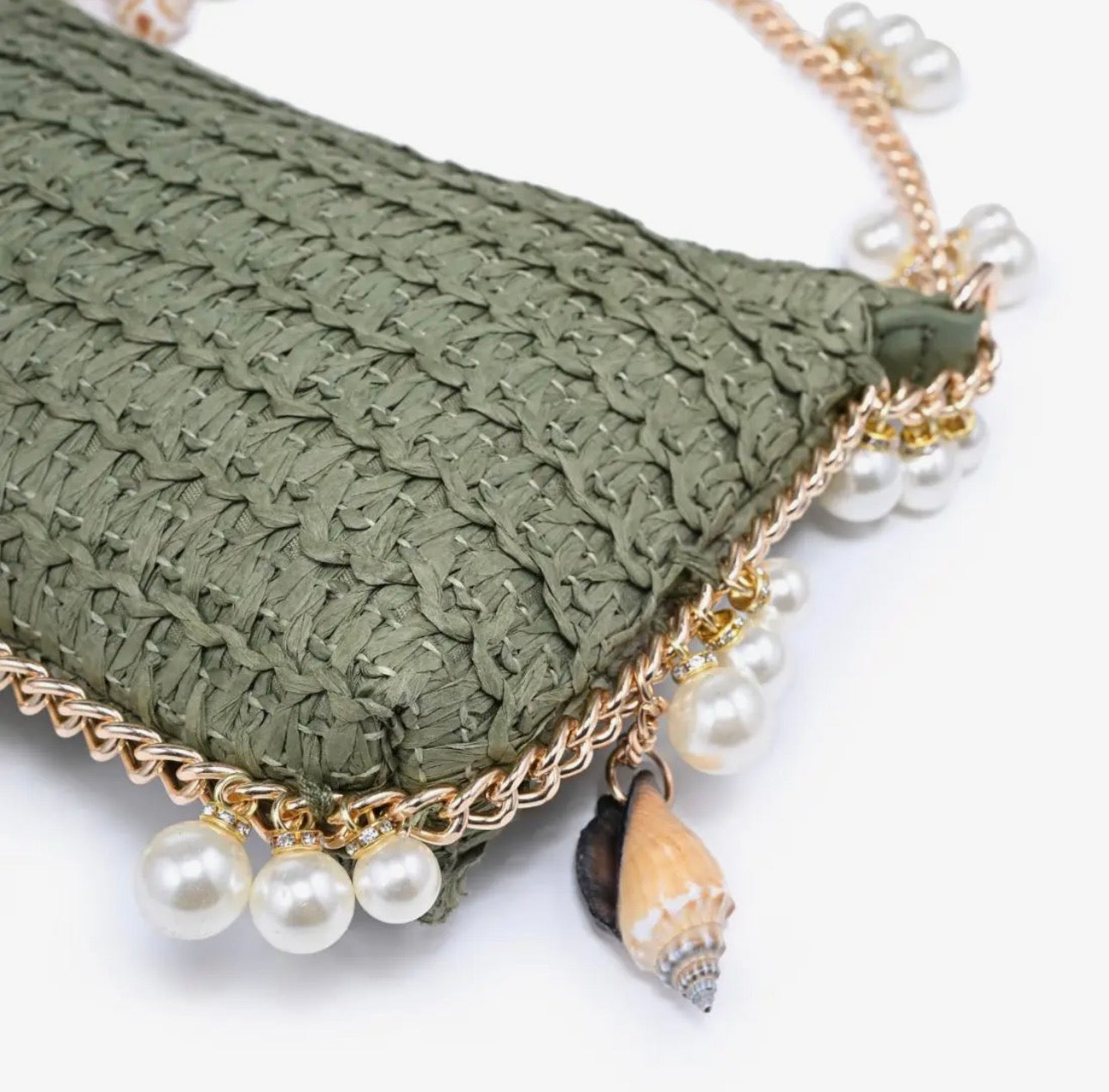 STEPH SEASHELL STRAW BAG