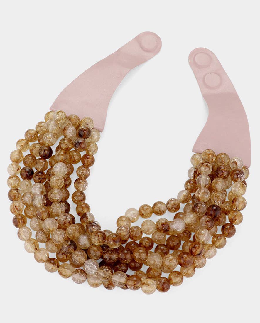 CHUNKY BEADED LAYERED NECKLACE