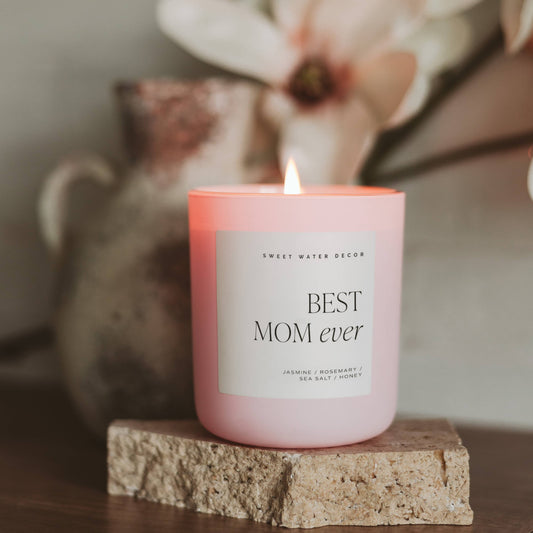 Best Mom Ever 15 oz Soy Candle, Matte Jar - Gifts