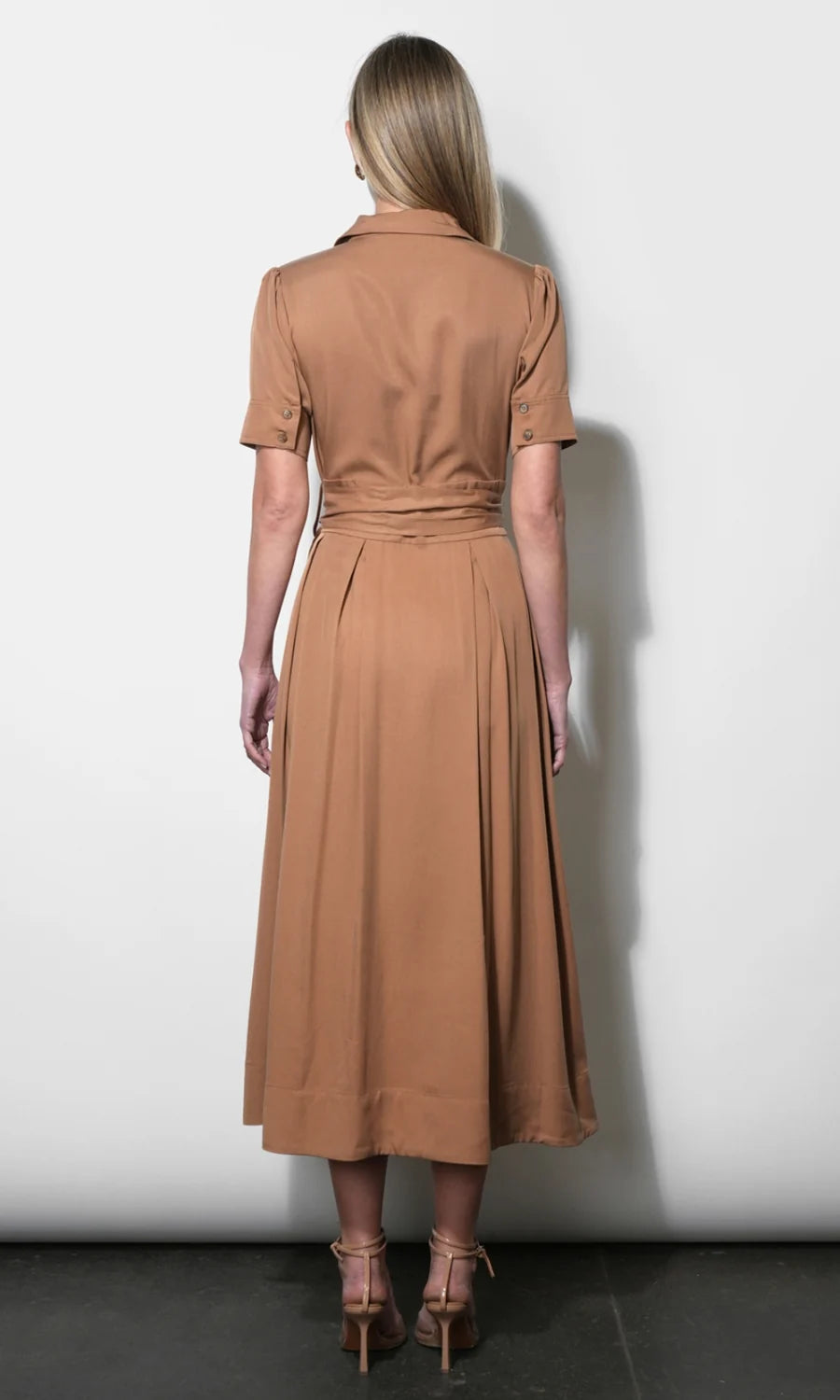 FABLE PLEATED POCKET SHIRT MAXI DRESS
