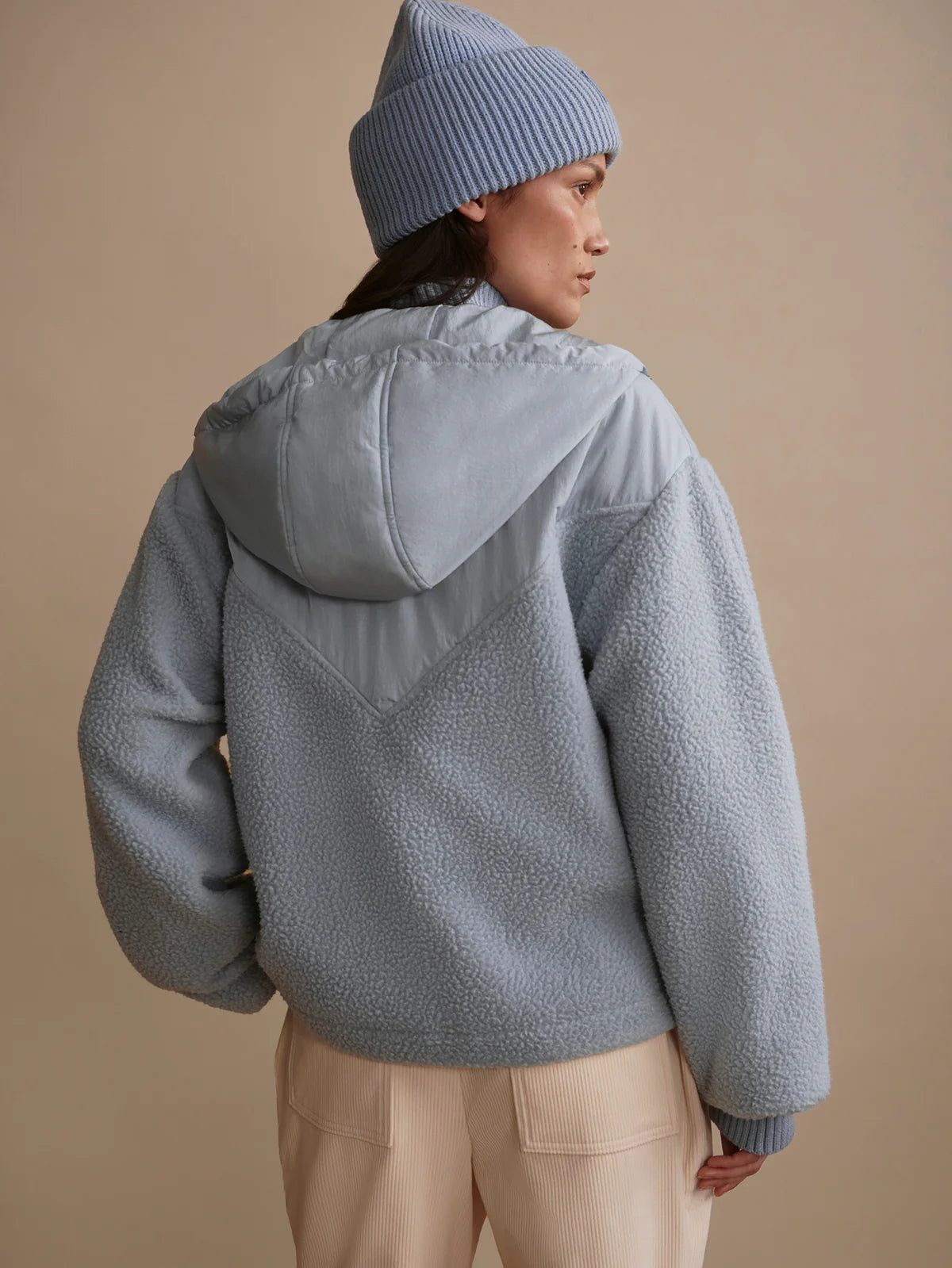 ROSIA FLEECE HOODIE - ASHLEY BLUE