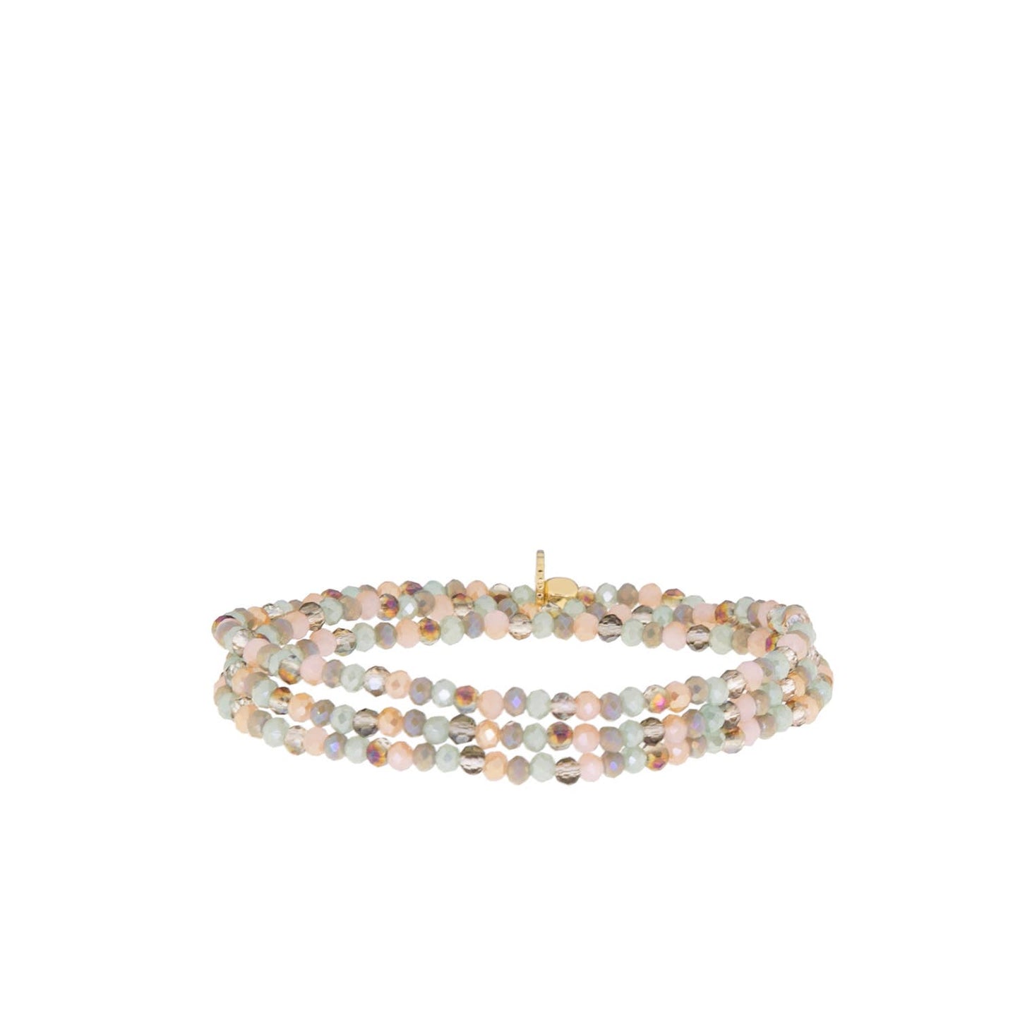 Mini stretch crystal beaded wrap bracelet