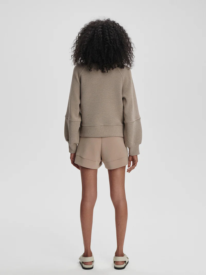 MILANO HALF ZIP - TAUPE MARL