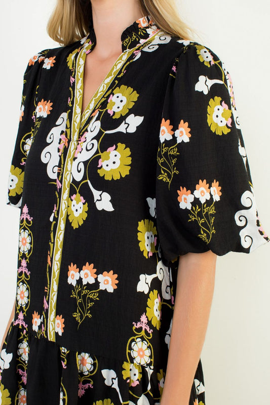 Printed Dress with Pockets