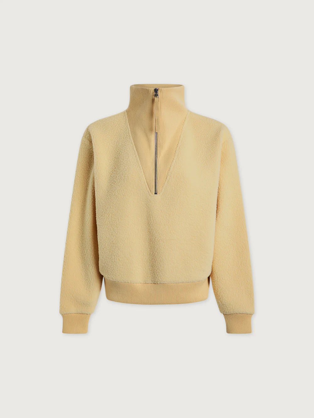 JAYLIN HALF ZIP FLEECE - BUTTER