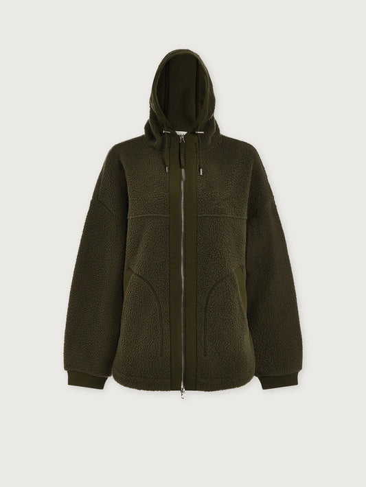 FEY RELAXED FLEECE - OLIVE