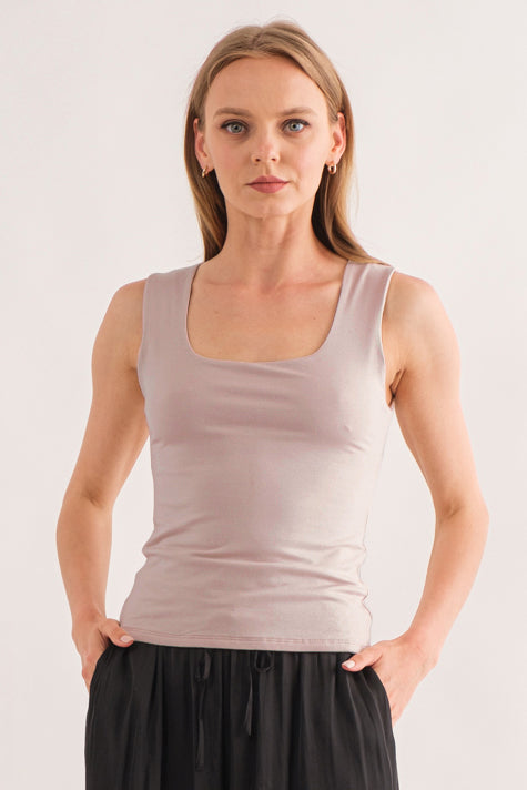 BASIC TANK- TAUPE