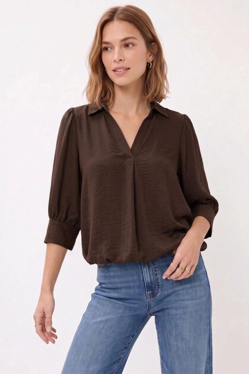 BUBBLE HEM TOP