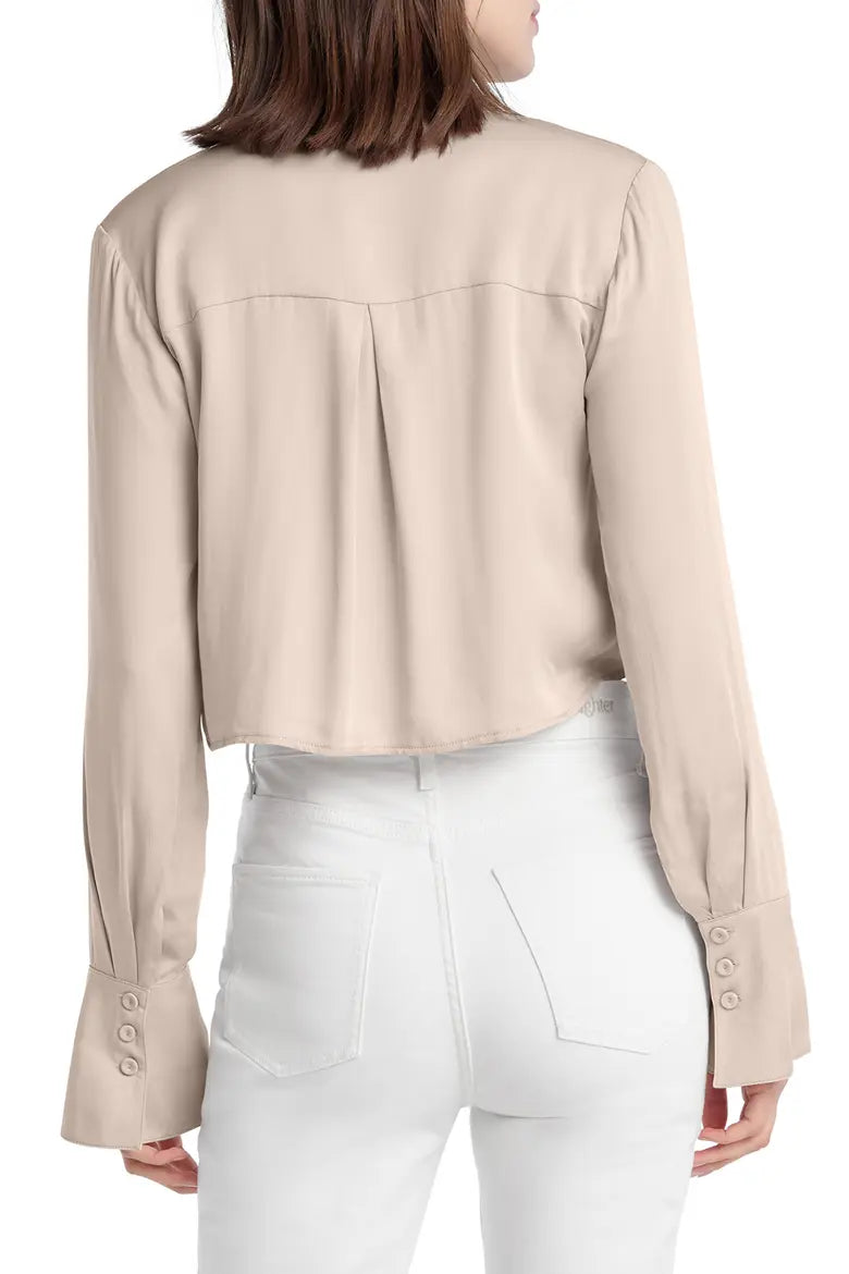 CROPPED LILY TOP- DUSTED PINK