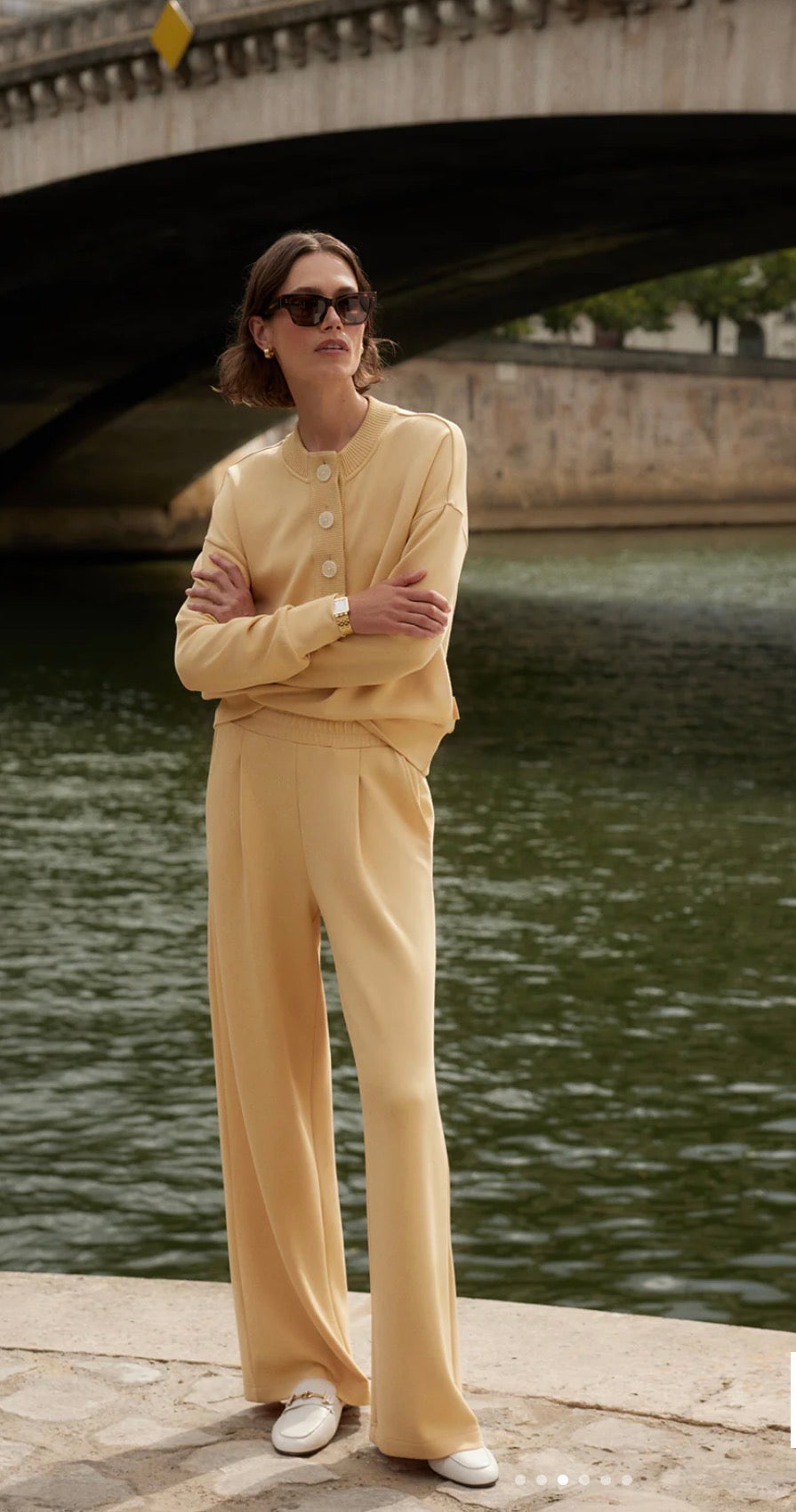 REENA BUTTON FRONT SWEAT