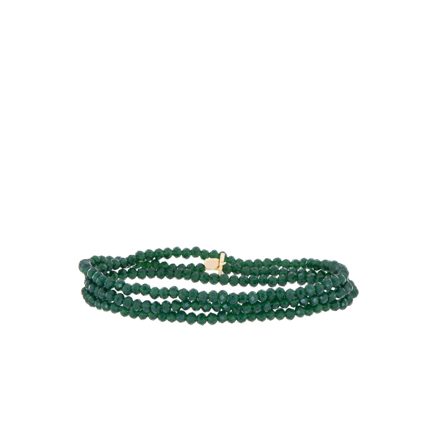 Mini stretch crystal beaded wrap bracelet