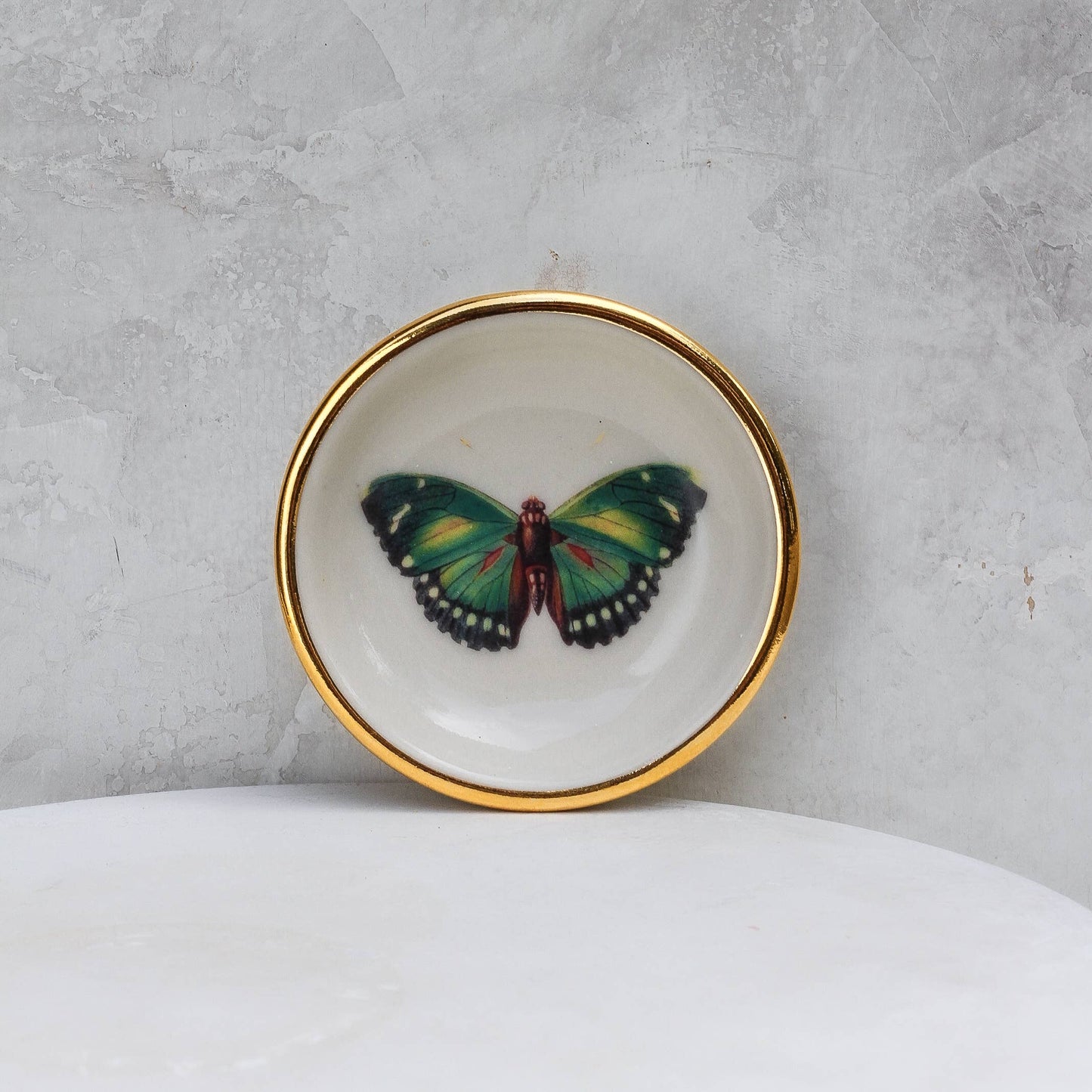 Emerald Green Butterfly Trinket Dish | Ring Dish | Handmade
