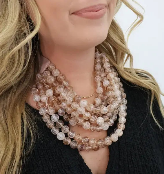 CHUNKY BEADED LAYERED NECKLACE