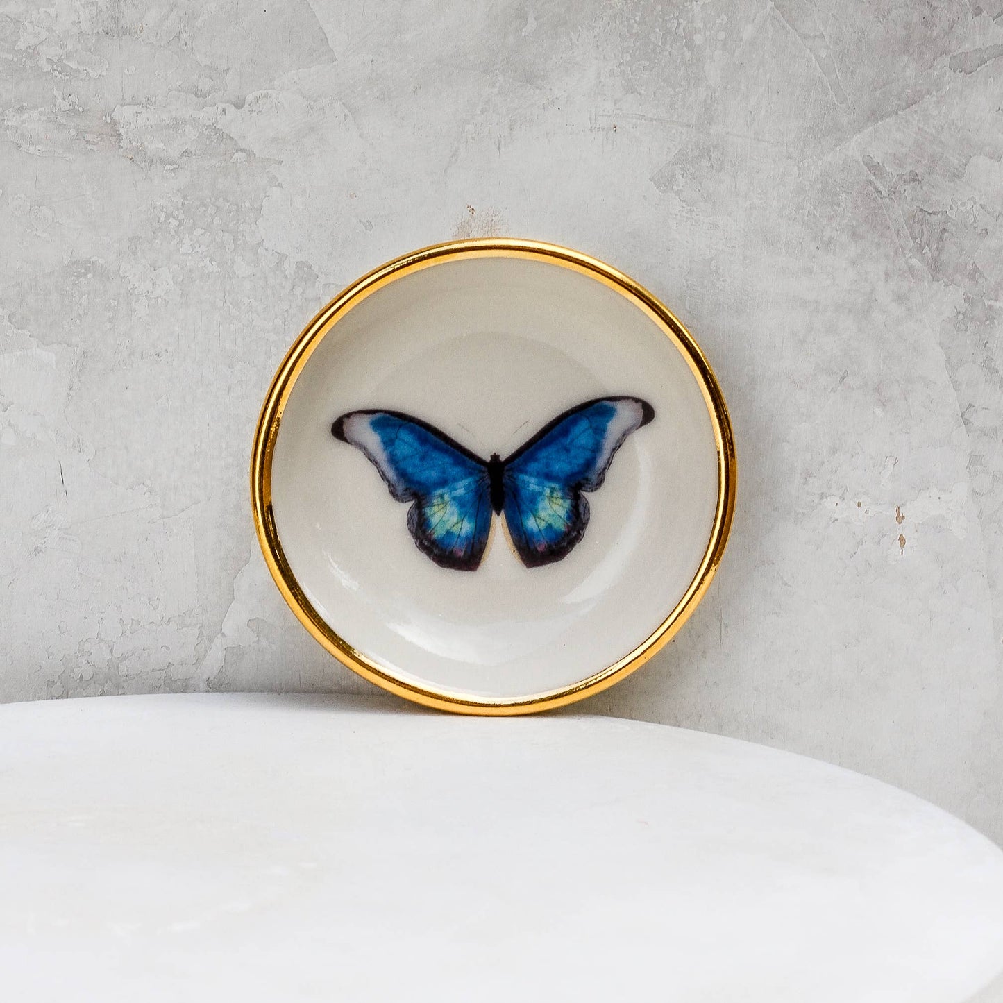 Blue Morpho Butterfly Trinket Dish | Ring Dish | Handmade