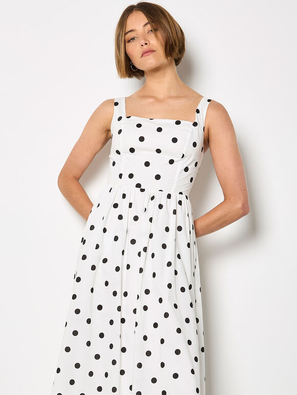 POLKA DOT ALINE MIDI