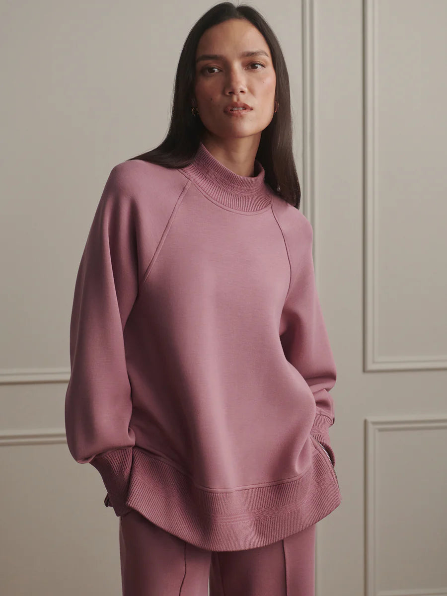 LOXLEY RAGLAN BOYFRIEND SWEATSHIRT- WHISTFUL MAUVE