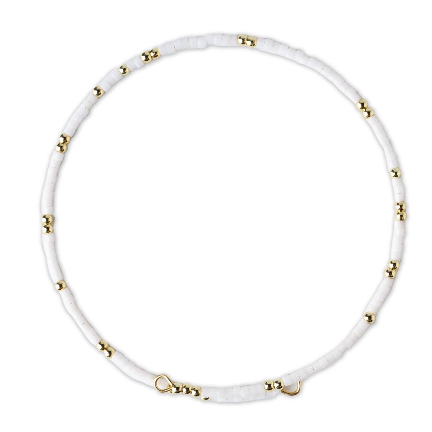 Confetti Beaded Bangle-White, Delicate Stacking Bracelets