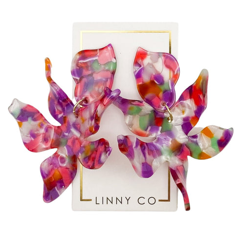 FLORA EARRINGS - PINK MULTI