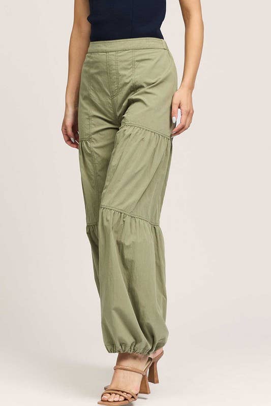 Tiered Detail Balloon Pants