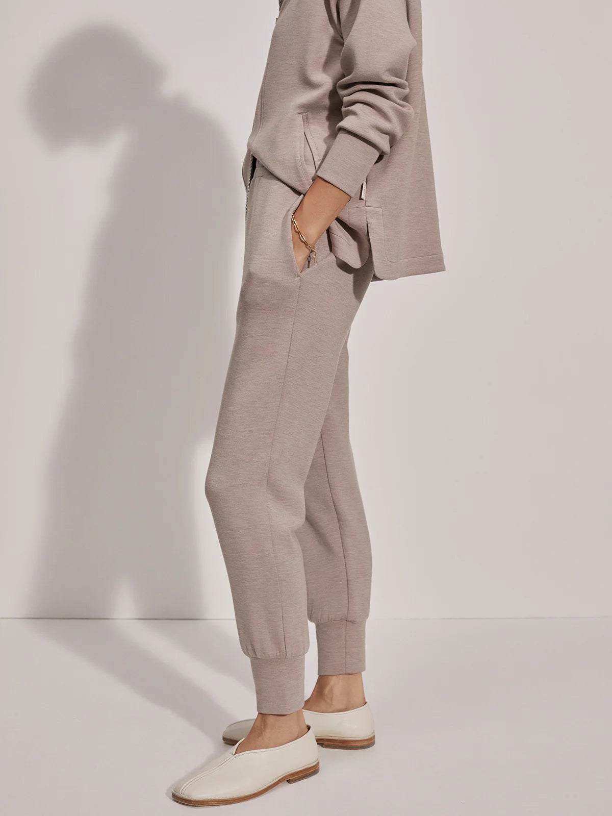 THE SLIM CUFF PANT 25" - DEEP TAUPE MARL