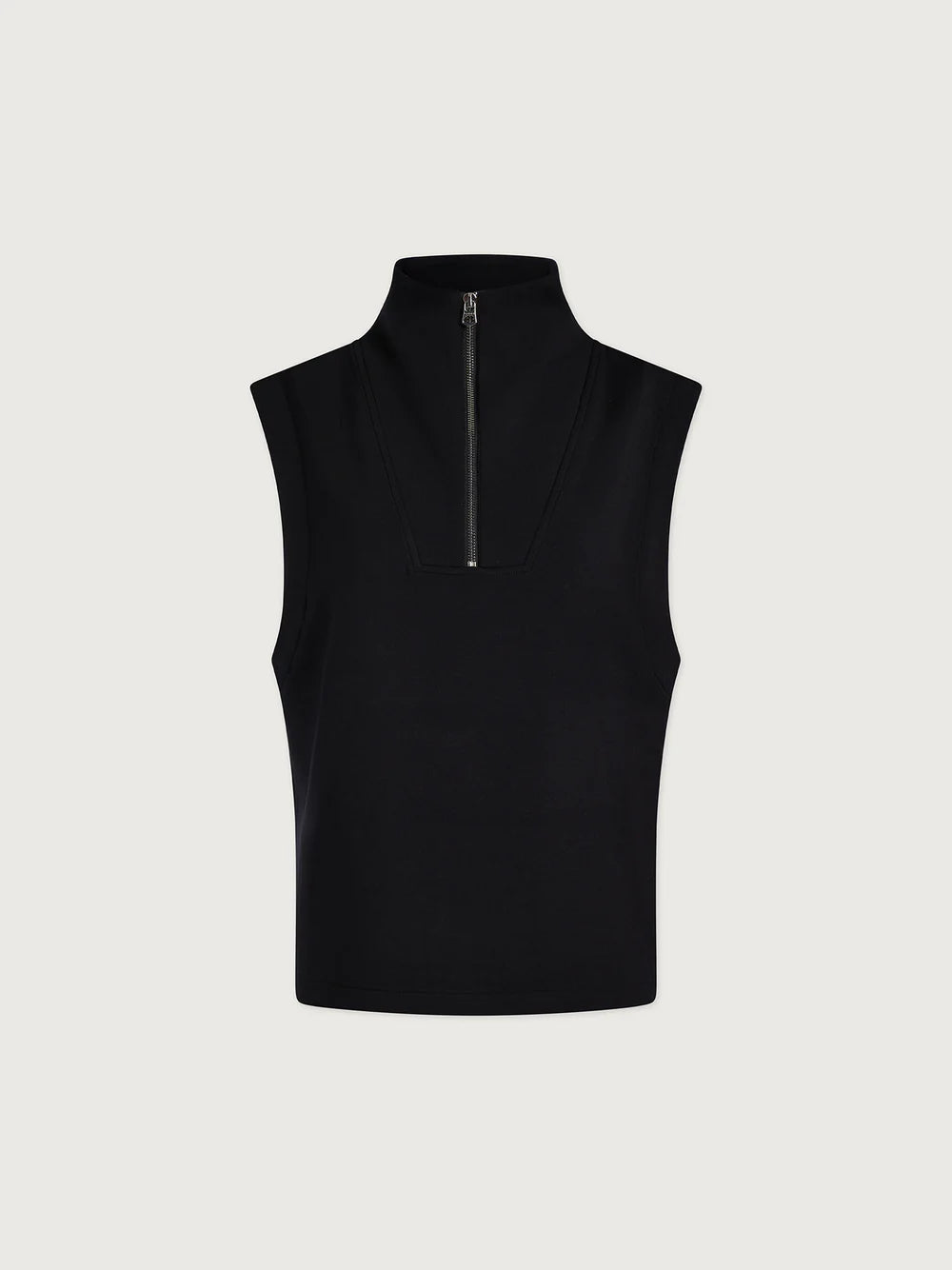 MAGNOLIA HALF ZIP TANK - BLACK
