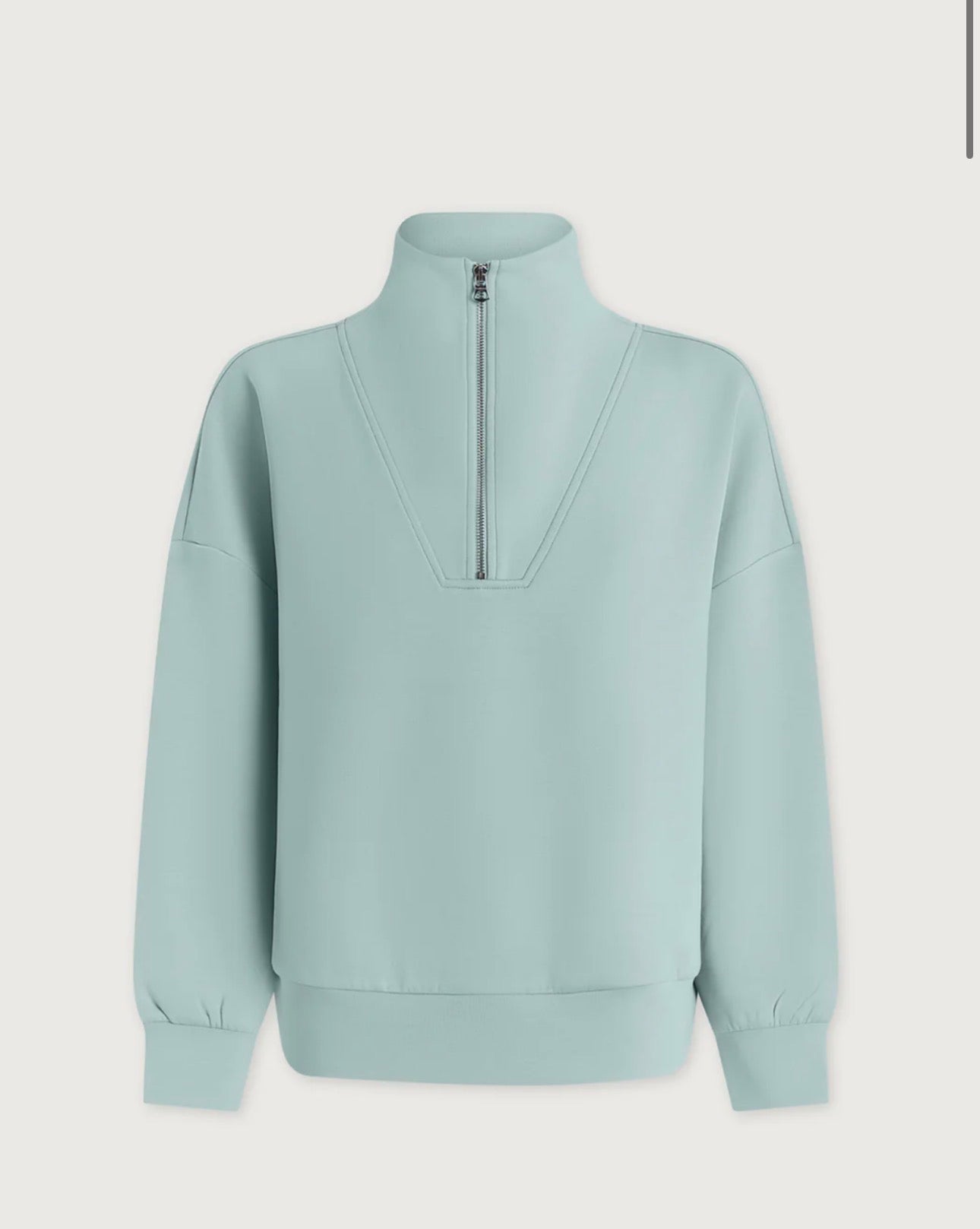 HAWLEY HALF ZIP KNIT - PORCELIN BLUE