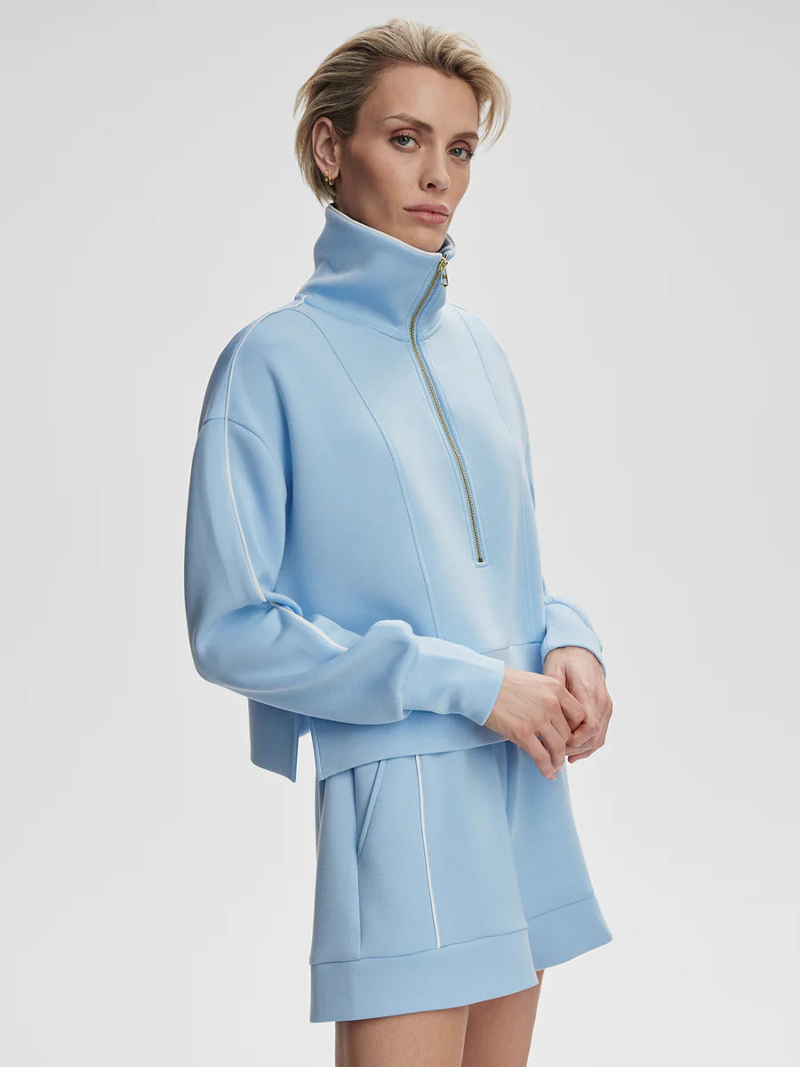 DAVENPORT HALF ZIP- AIRY BLUE