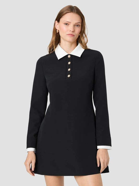 ECHO CREPE LS MINI DRESS