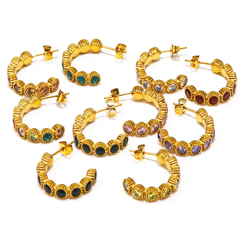 VINTAGE GEMSTONE HOOP