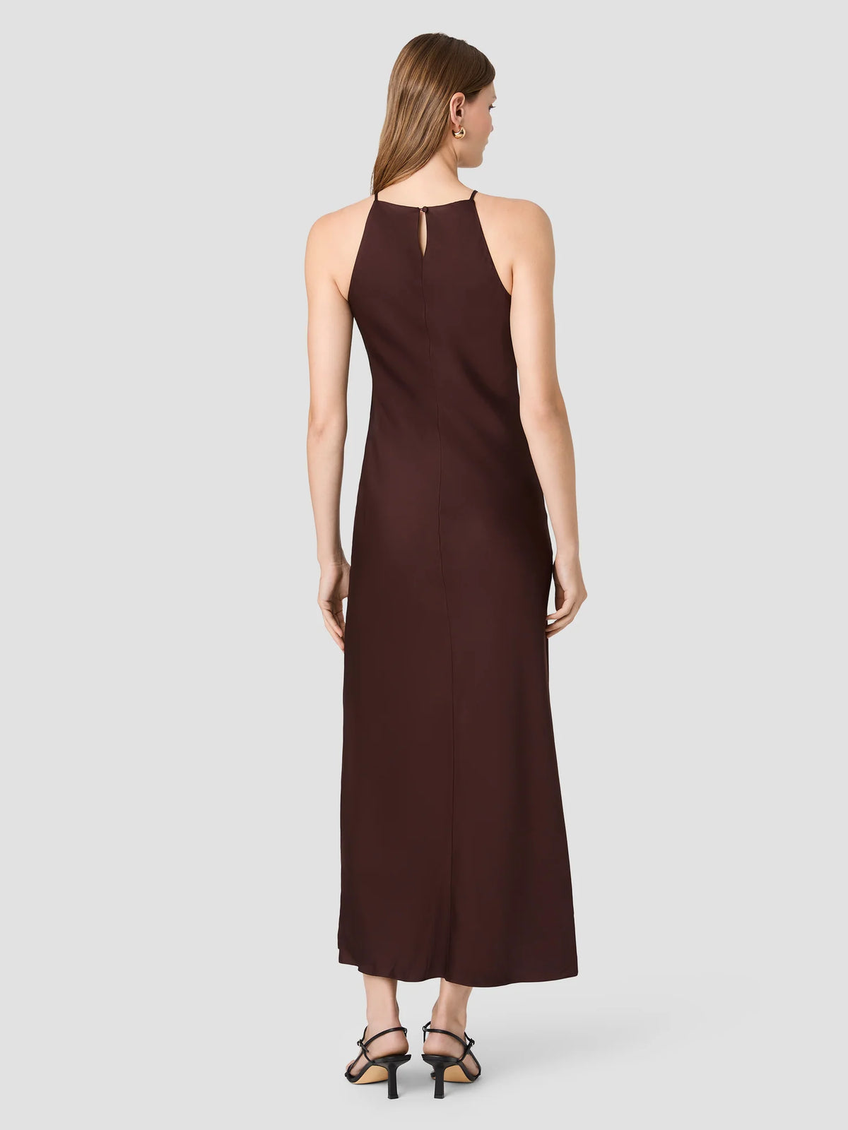 ENNIS HALTER MAXI SLIP DRESS