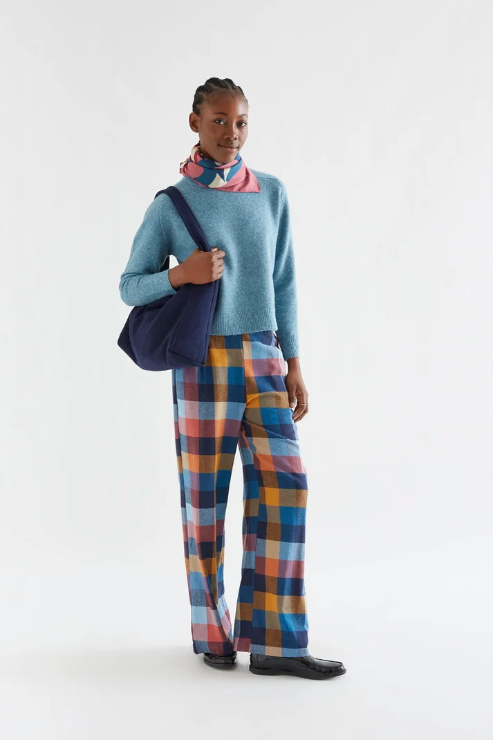 HEATHERED BLUE SWEATER