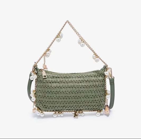 STEPH SEASHELL STRAW BAG
