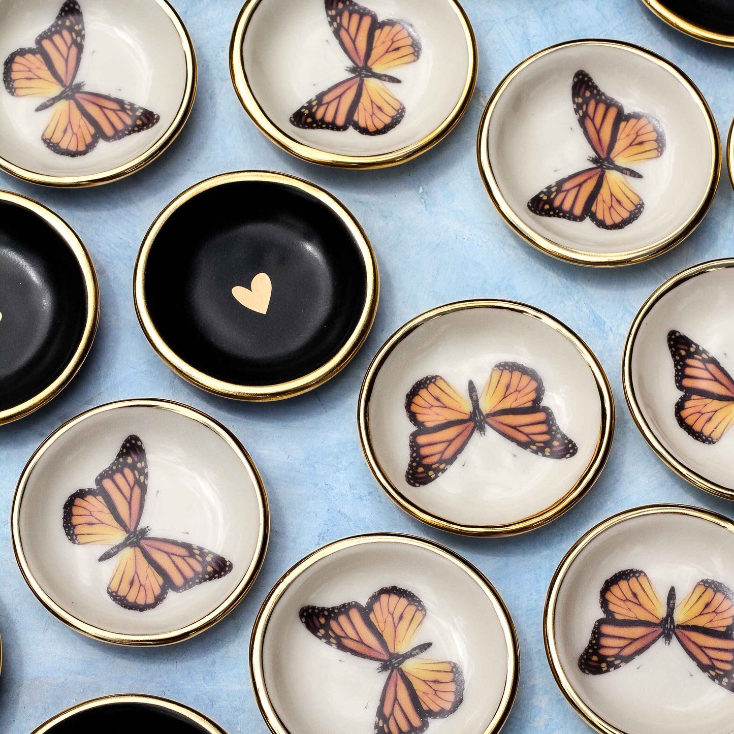 Monarch Butterfly Trinket Dish |Ring Dish|Handmade with gold