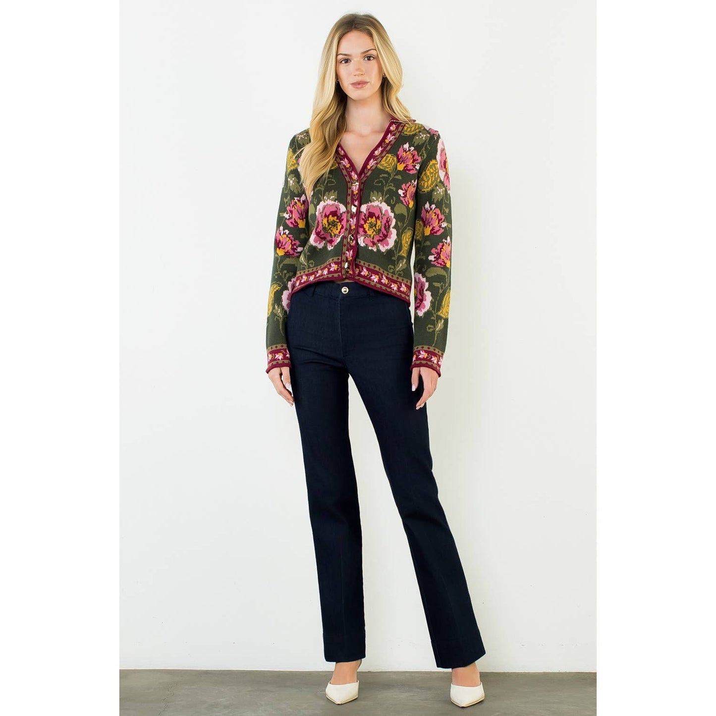Floral Button Cardigan