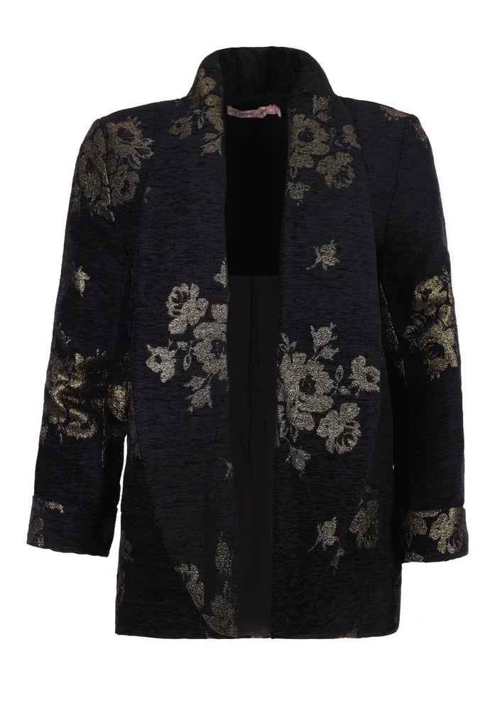 BOYFRIEND JACKET - SILVER FLORAL