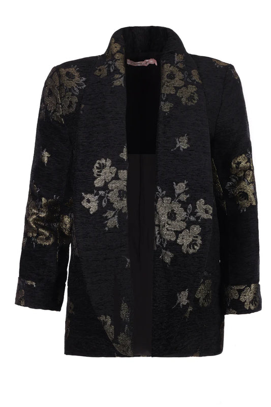 BOYFRIEND JACKET - SILVER FLORAL