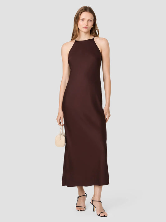 ENNIS HALTER MAXI SLIP DRESS