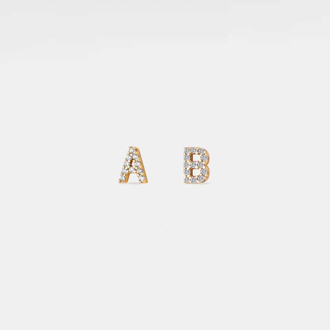 RHINESTONE INITIAL STUDS