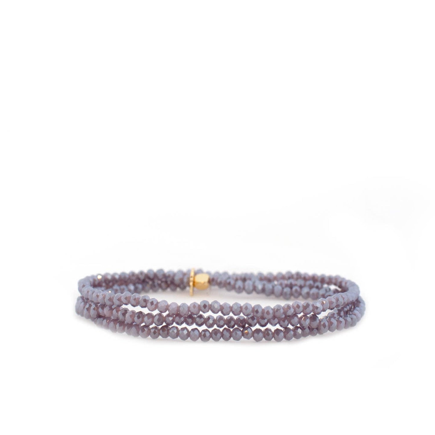 Mini stretch crystal beaded wrap bracelet